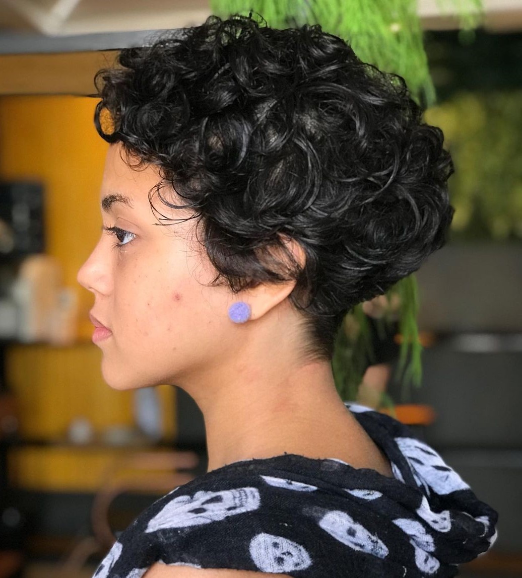 Tapered Pixie-Bob for Thick Curly Hair