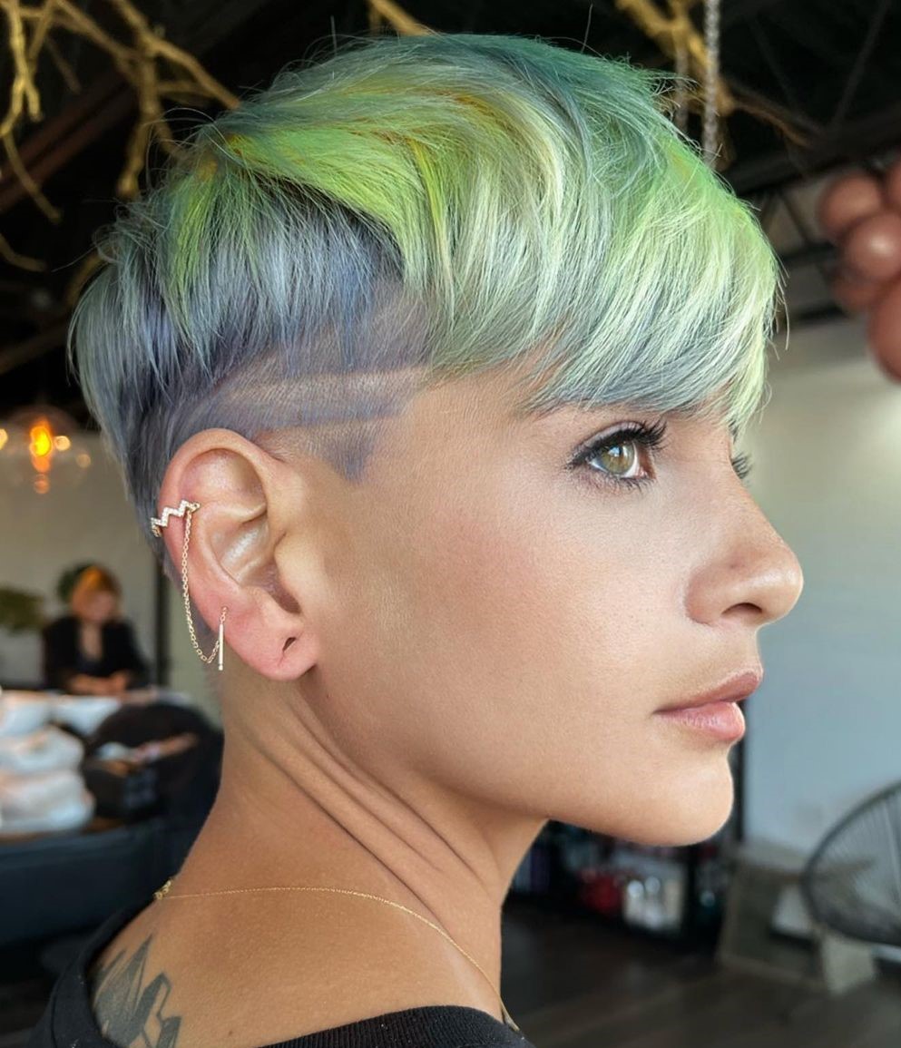 Undercut Pixie with Pastel Highlights for Girls