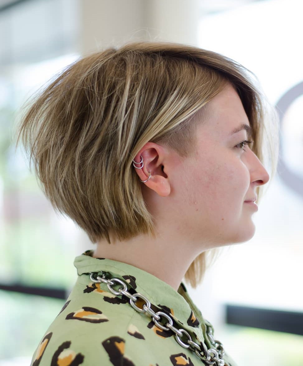 Asymmetrical Undercut Layered Bob