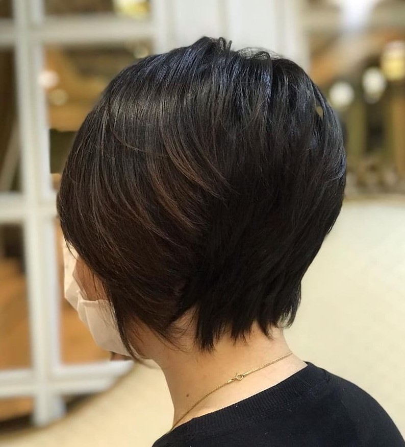 Long Pixie with Swoopy Layers