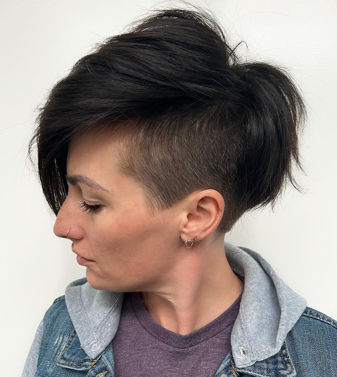 Voluminous Undercut Pixie for Thick Hair