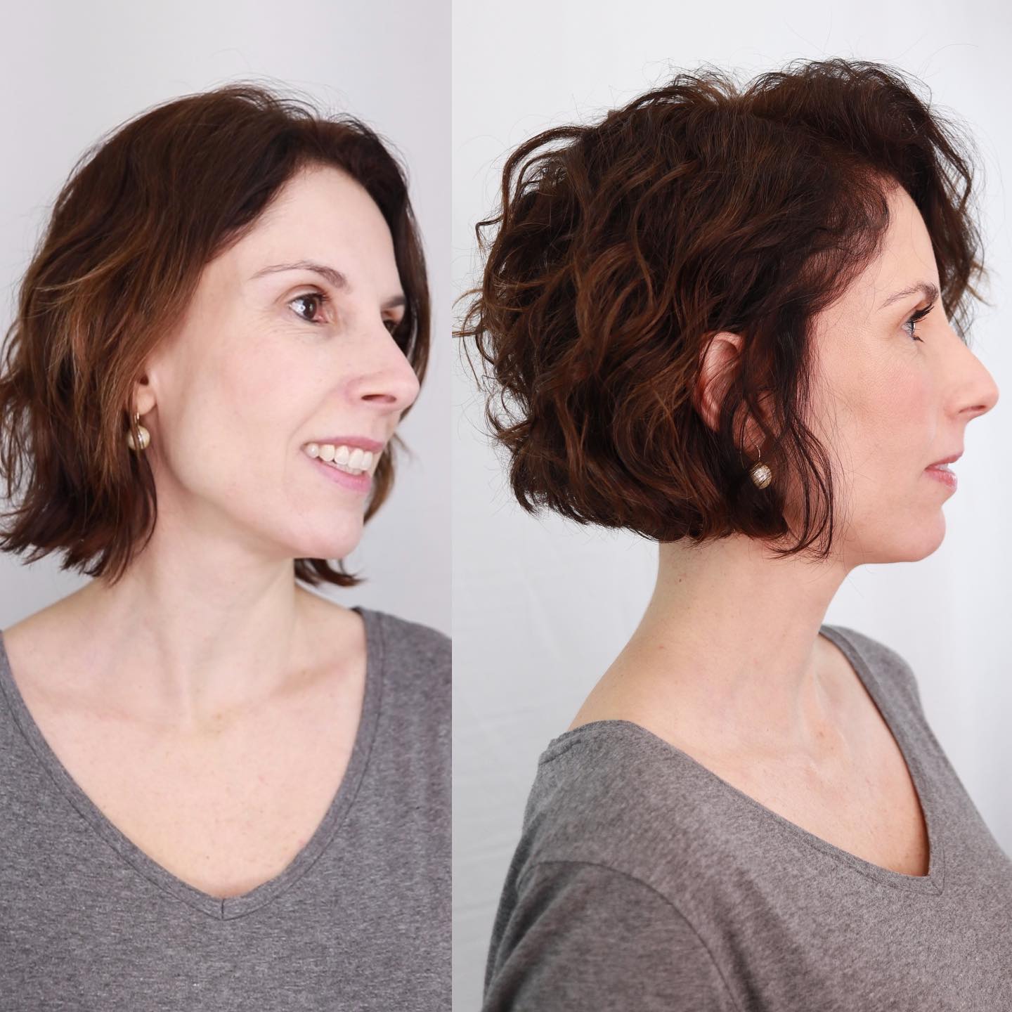 Volumized Jaw-Length Wavy Bob